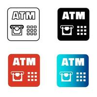 Abstract ATM Silhouette Illustration vector