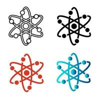 Abstract Atom Science Silhouette Illustration vector