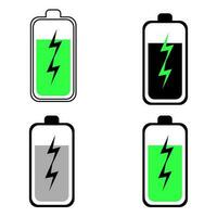 Abstract Battery Fast Charging Silhouette Illustration vector