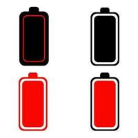 Abstract Battery Need Charge Silhouette Illustration vector