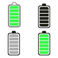 Abstract Battery Full Charge Silhouette Illustration vector