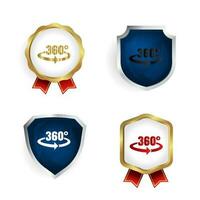 Abstract 360 Degree Rotate Badge and Label Collection vector