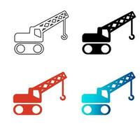 Abstract Construction Crane Silhouette Illustration vector