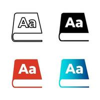 Abstract Dictionary Silhouette Illustration vector