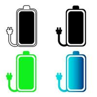 Abstract Electric Battery Silhouette Illustration vector