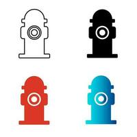 Abstract Fire Hydrant Silhouette Illustration vector