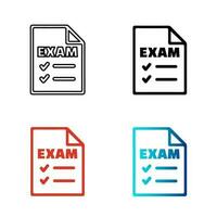 Abstract Exam Silhouette Illustration vector