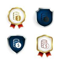 Abstract Finance Badge and Label Collection vector