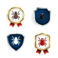 Abstract Flat Tarantula Spider Badge and Label Collection vector