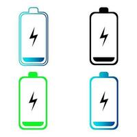 Abstract Low Battery Charging Silhouette Illustration vector