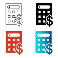 Abstract Money Calculator Silhouette Illustration vector