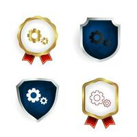 Abstract Gear Badge and Label Collection vector