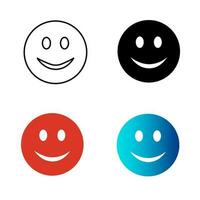 Abstract Smiley Emotion Silhouette Illustration vector