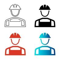 Abstract Worker Silhouette Illustration vector