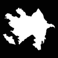 Simple Azerbaijan Map Isolated on Black Background vector