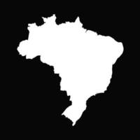 sencillo Brasil mapa aislado en negro antecedentes vector