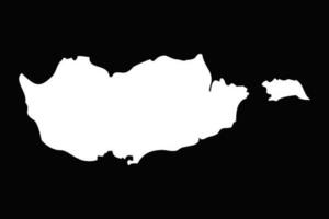 Simple Cyprus Map Isolated on Black Background vector