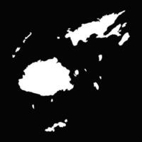 Simple Fiji Map Isolated on Black Background vector