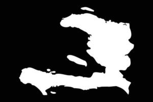 Simple Haiti Map Isolated on Black Background vector