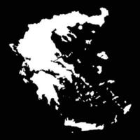 Simple Greece Map Isolated on Black Background vector