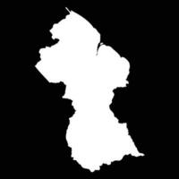 Simple Guyana Map Isolated on Black Background vector