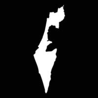 Simple Israel Map Isolated on Black Background vector