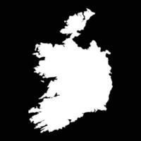 sencillo Irlanda mapa aislado en negro antecedentes vector