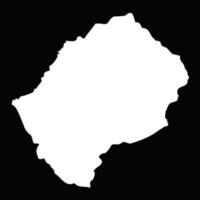 Simple Lesotho Map Isolated on Black Background vector
