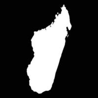 Simple Madagascar Map Isolated on Black Background vector