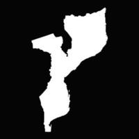 Simple Mozambique Map Isolated on Black Background vector