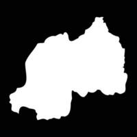 Simple Rwanda Map Isolated on Black Background vector