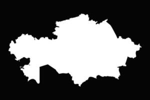 Simple Kazakhstan Map Isolated on Black Background vector