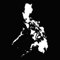 Simple Philippines Map Isolated on Black Background vector