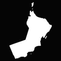 Simple Oman Map Isolated on Black Background vector