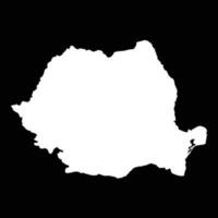 Simple Romania Map Isolated on Black Background vector