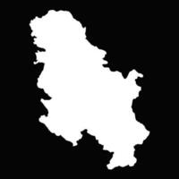 Simple Serbia Map Isolated on Black Background vector