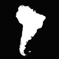 Simple South America Map Isolated on Black Background vector