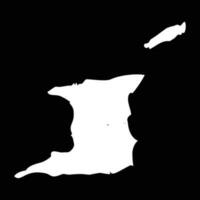 Simple Trinidad and Tobago Map Isolated on Black Background vector