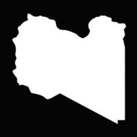 Simple Libya Map Isolated on Black Background vector