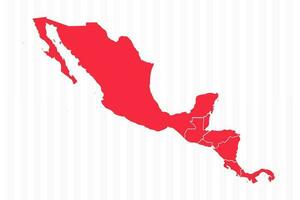 States Map of Central America With Detailed Borders vector