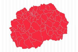 estados mapa de macedonia con detallado fronteras vector