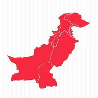 States Map of Pakistan With Detailed Borders vector