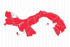 States Map of Panama With Detailed Borders vector