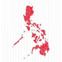 States Map of Philippines With Detailed Borders vector