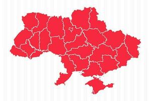 estados mapa de Ucrania con detallado fronteras vector