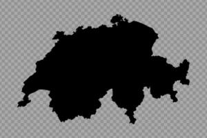 Transparent Background Switzerland Simple map vector