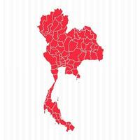 States Map of Thailand With Detailed Borders vector