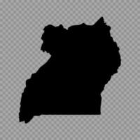 Transparent Background Uganda Simple map vector