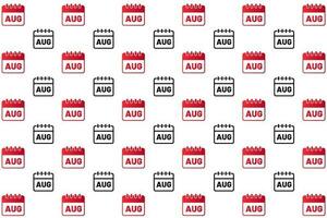 Abstract August Month Pattern Background vector
