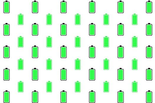 Abstract Battery Complete Charge Pattern Background vector